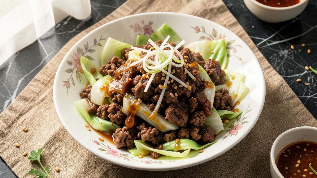 Asian Cabbage and Ground Beef Recipe: Wok-Fired Crispy Edges and Silky Sauce