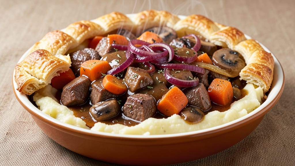 Beef and Veg Pie Recipe: Flaky Pastry Cradles Savory Filling
