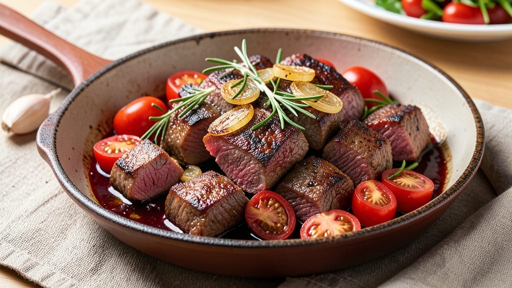 Beef and Cherry Tomato Recipe: Wine-Braised Richness With Sweet-Tart Balance