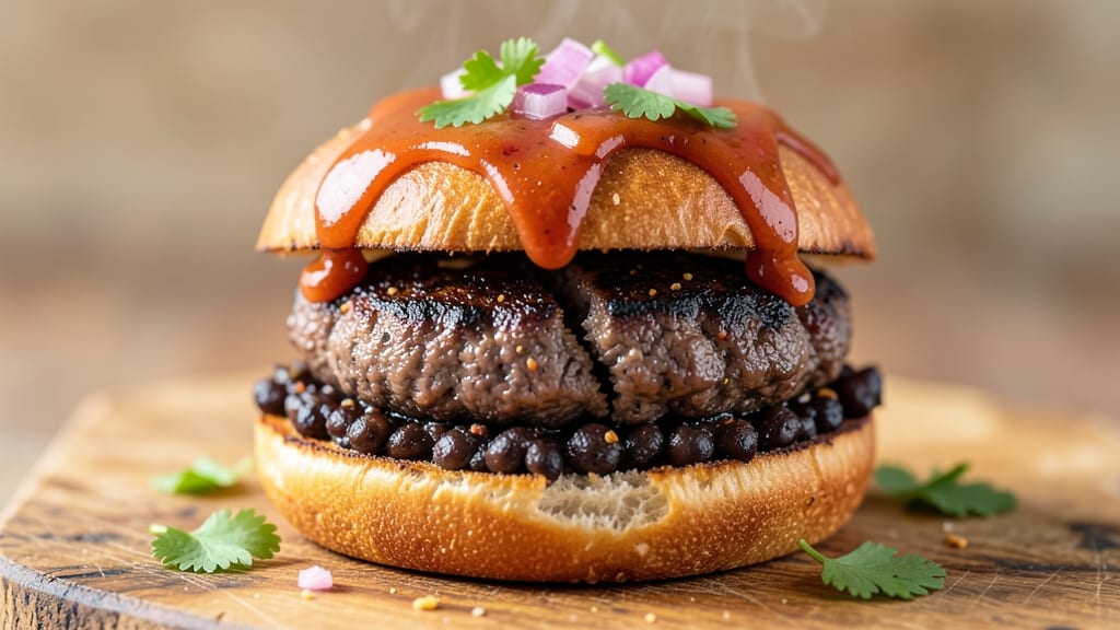 Beef and Black Bean Burgers Recipe: Smoky Spiced Patties With Melty Cheese Rivers