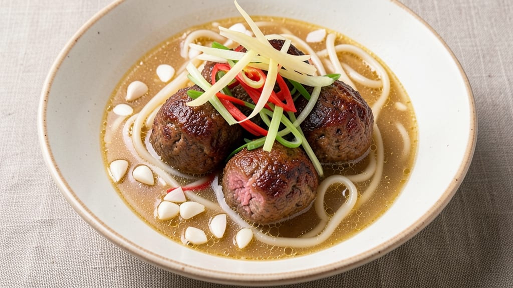 Beef Ball Noodle Soup Recipe: Warm Umami Bites in Savory Broth