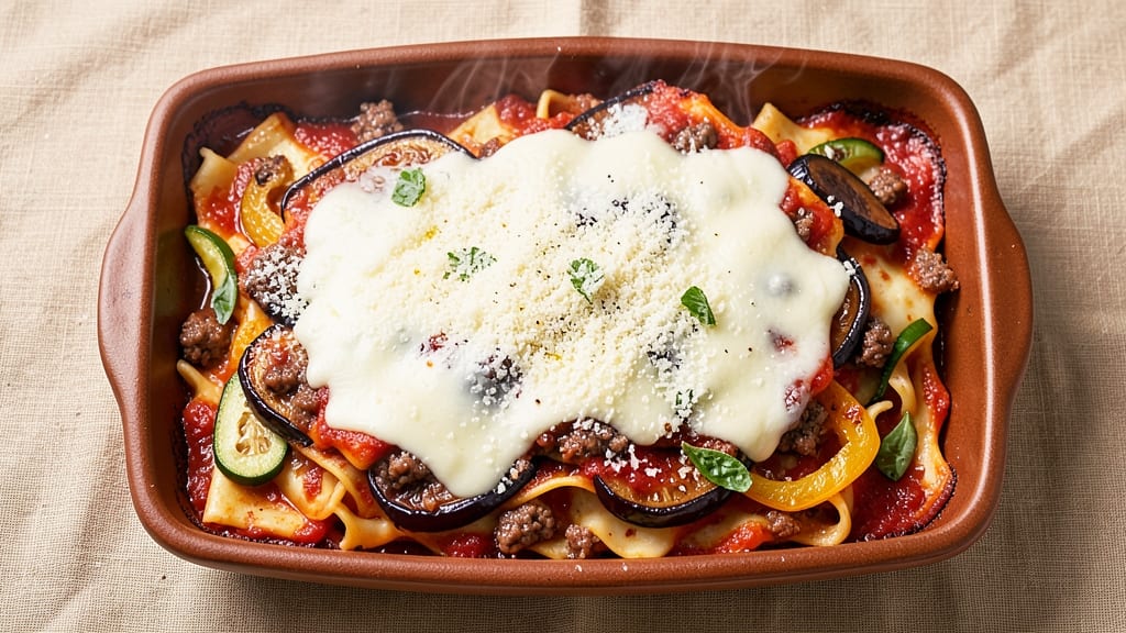 Beef and Veg Lasagna Recipe: Layered Richness With Crispy Top Edge