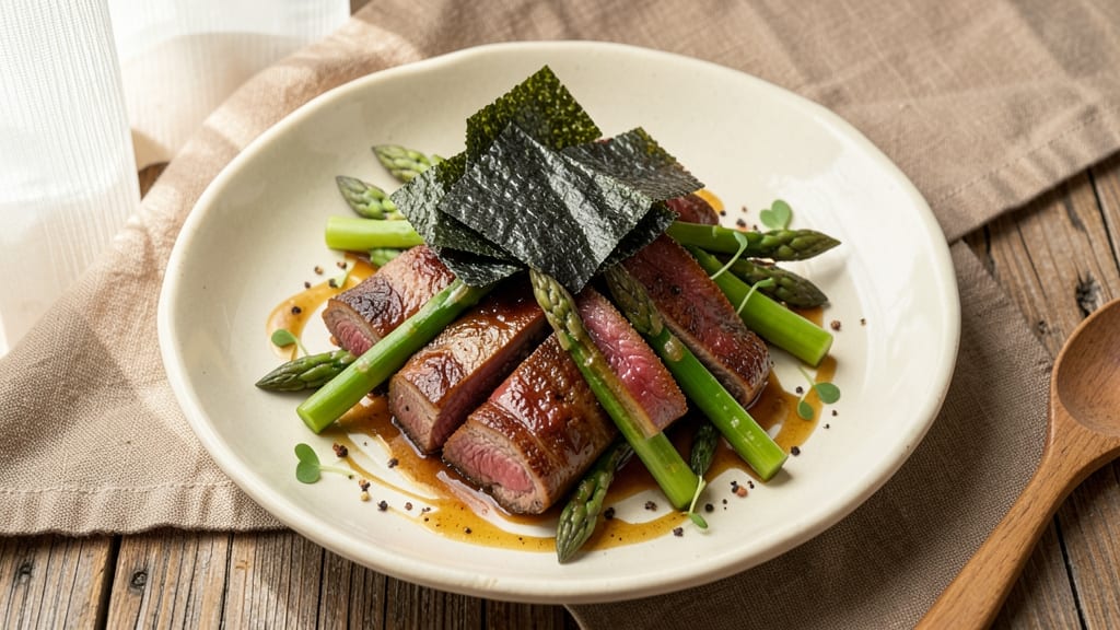 Beef and Asparagus Negimaki Recipe: Wok-Seared Sweet-Savory Skewers