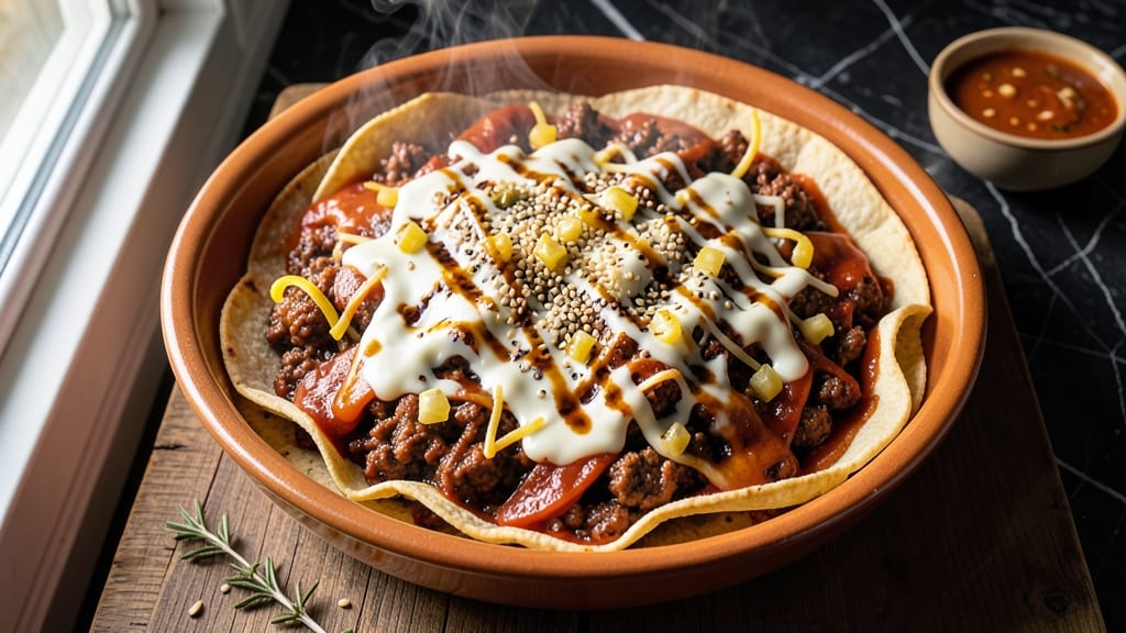Authentic Beef Enchilada Casserole Recipe: Cheese-Stuffed Tortillas Layered With Smoky Tomato Sauce