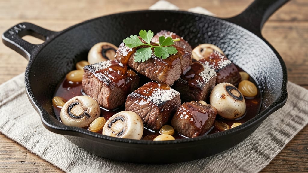 Beef Au Vin Recipe: Velvety Wine-Reduced Sauce Over Tender Beef Chunks