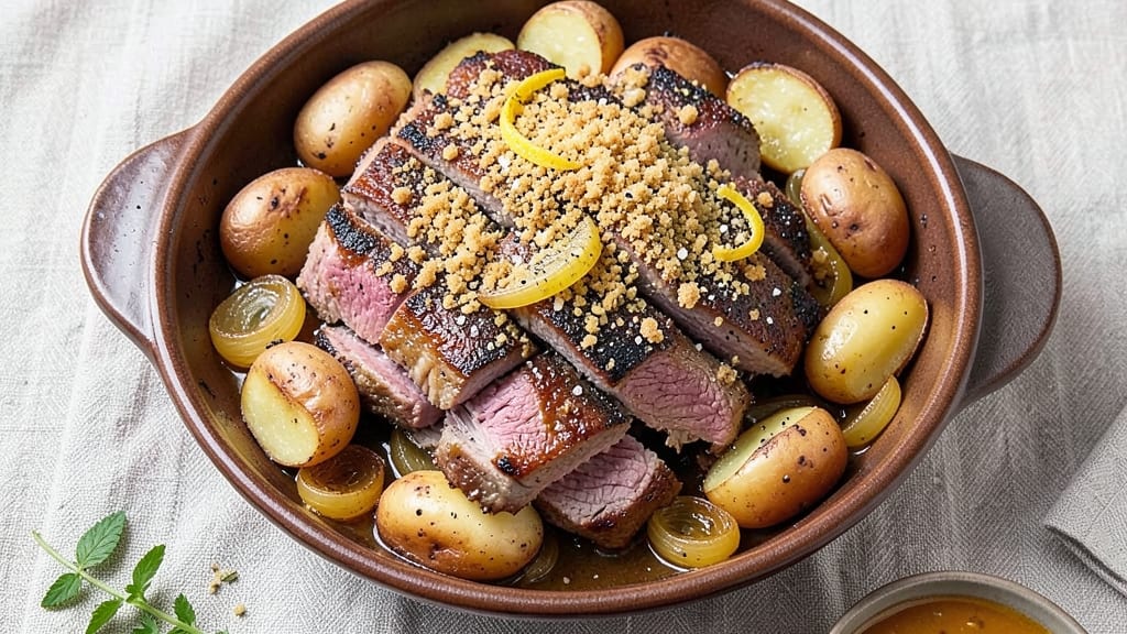 Baked Beef Casserole Recipe: Flaky Top and Hearty Filling Magic