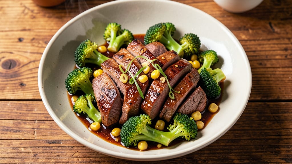 Beef and Broccili Recipe: Silken Broccoli and Caramelized Beef Bites