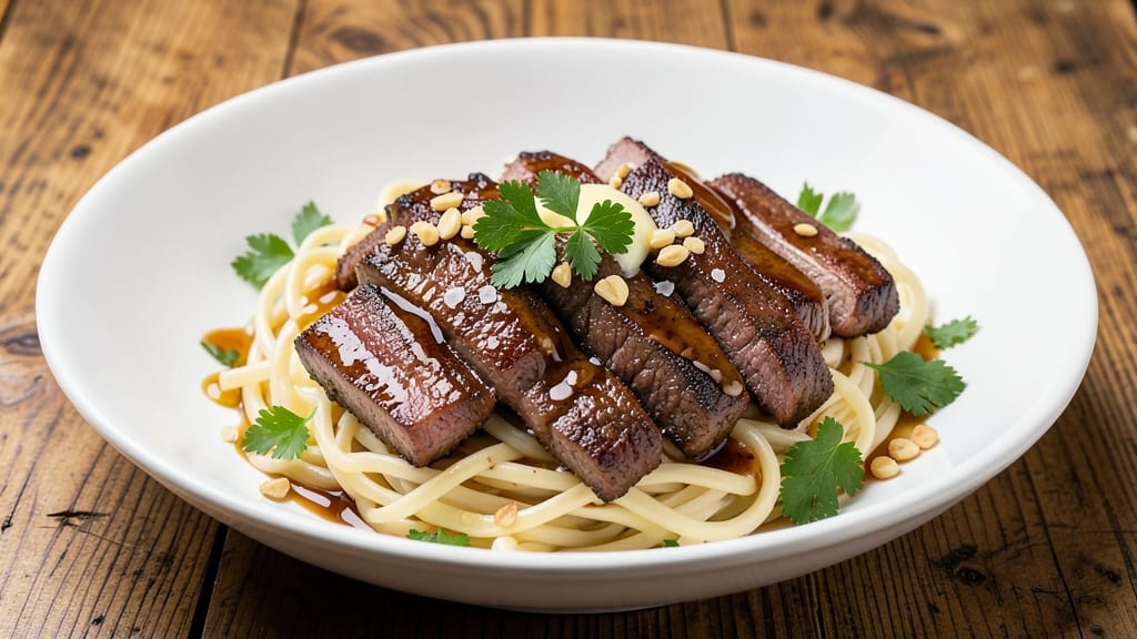 Beef and Butter Noodles Recipe: Silky Noodles with Caramelized Beef Bites