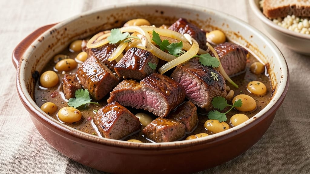 Beef and Garbanzo Bean Recipe: Spiced Lentil-Bean Stew With Smoky Depth