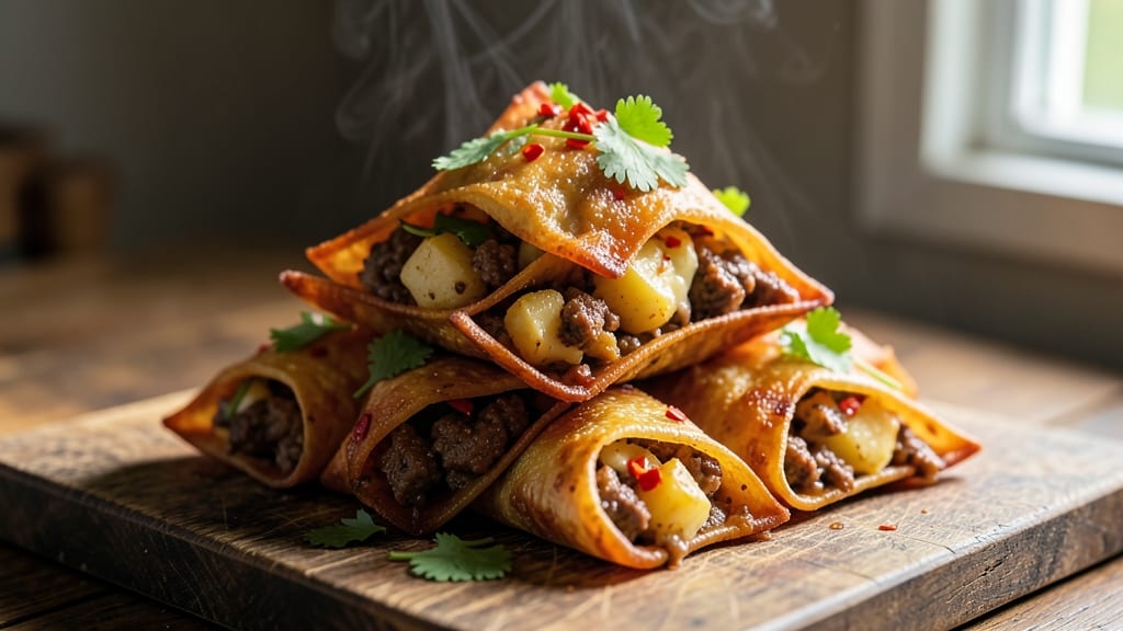 Beef and Potato Samosas Recipe: Crispy Triangles With Spiced Filling