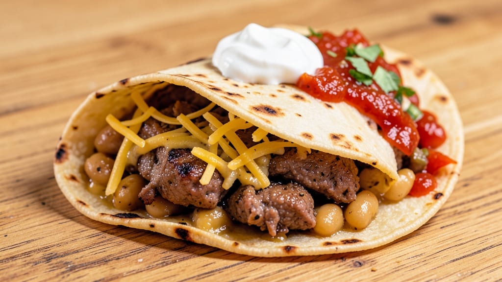 Beef and Refried Bean Burritos Recipe: Crispy Tortilla Wraps With Melty Cheese Rivers