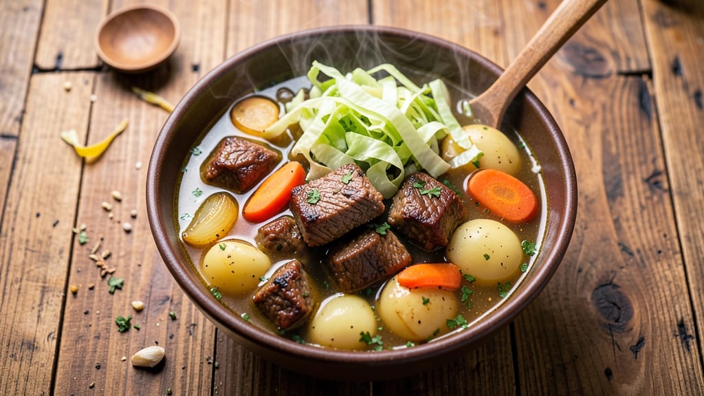 Beef and Cabbage Soup with Potatoes Recipe: Hearty One-Pot Meal in 45 Minutes