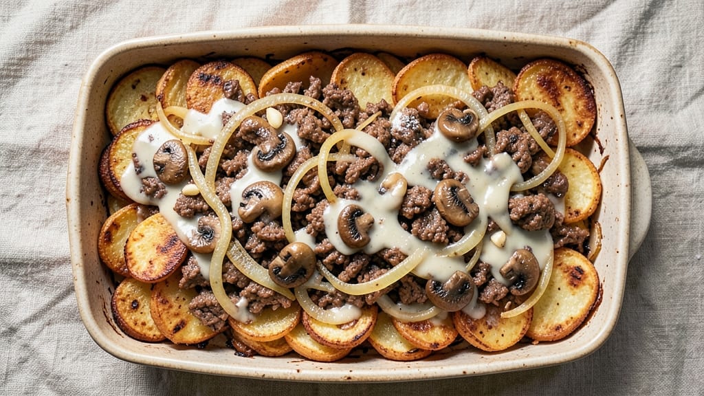 Beef and Hash Brown Casserole Recipe: Crispy Top, Melty Cheese Layers