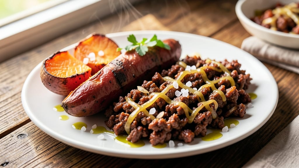 Baked Sweet Potato Ground Beef Recipe: Sweet-Savory Mash with Caramelized Top