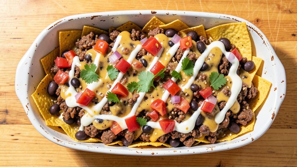 Beef and Bean Burrito Casserole Recipe: Crispy Tortilla Top and Melty Cheese Layers