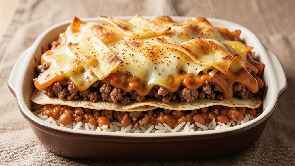 7 Layer Casserole With Ground Beef Recipe: Cheesy Tortilla-Topped Comfort in One Pan