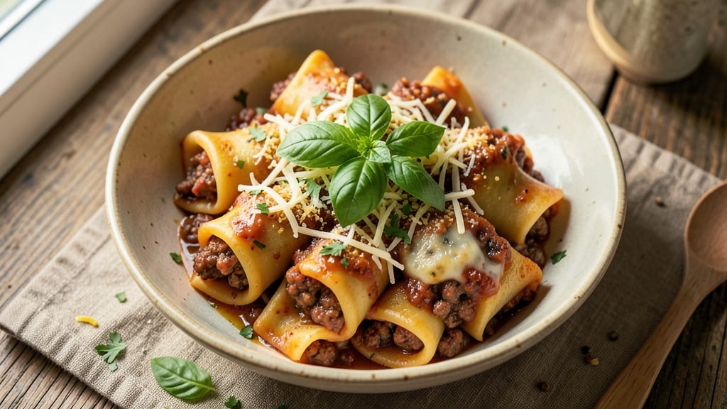 Beef and Sausage Manicotti Recipe: Cheesy Layers That Bake to Golden Crisp