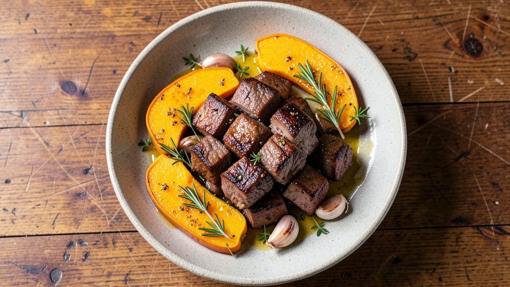 Beef and Yellow Squash Recipe: One-Pan Herb-Roasted Harmony