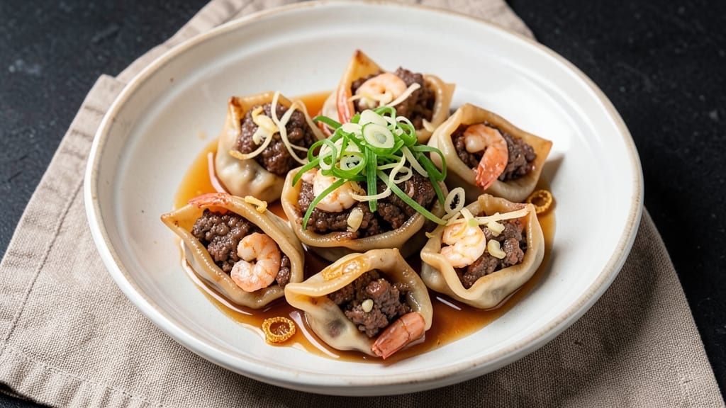 Beef and Shrimp Wonton Recipe: Silky Broth with Dumpling Crunch