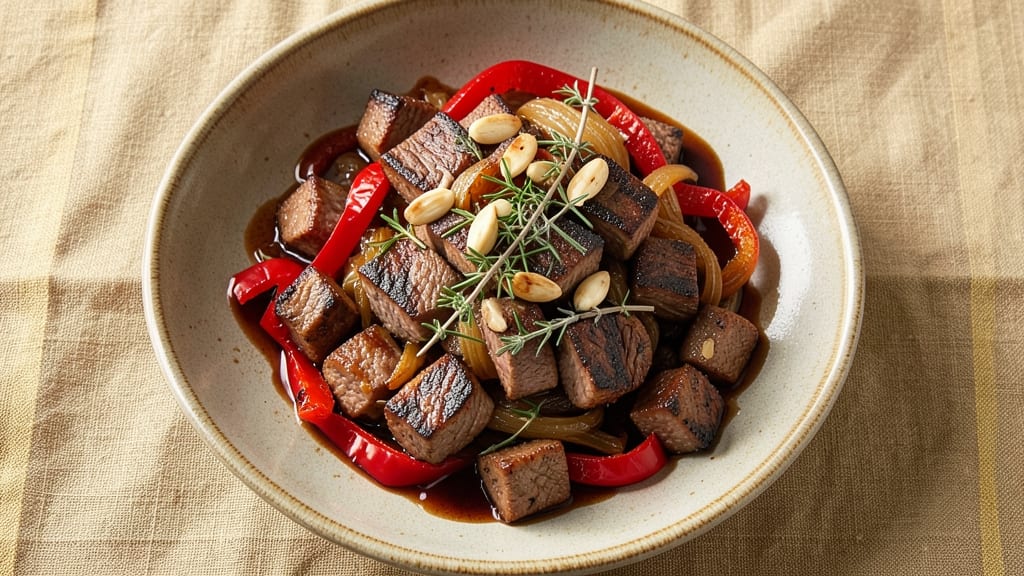 Beef and Red Pepper Recipe: One-Pan Braise With Caramelized Onions and Herbs