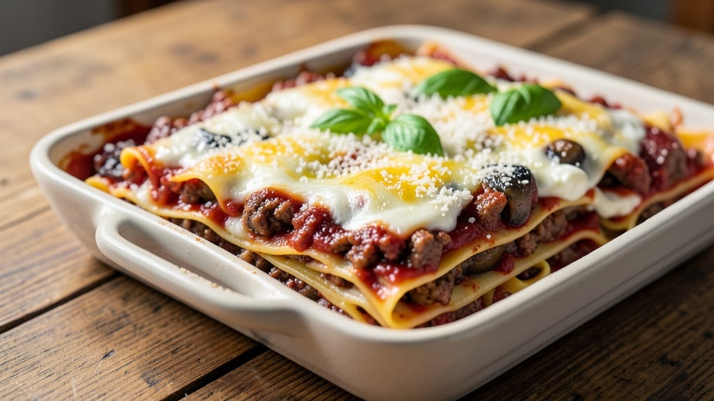 Beef and Mushroom Lasagna Recipe: Rich Umami Layers With Crispy Top