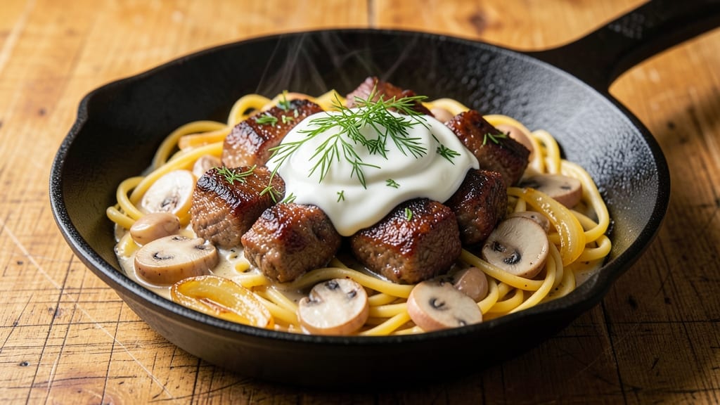 Baked Beef Stroganoff Recipe: One-Pan Creamy Mushroom Magic
