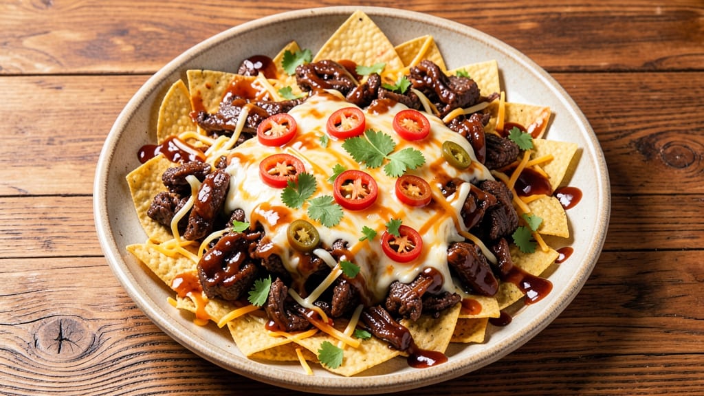 BBQ Beef Nachos Recipe: Crispy Tortilla Stacks with Smoky Cheese Rivers