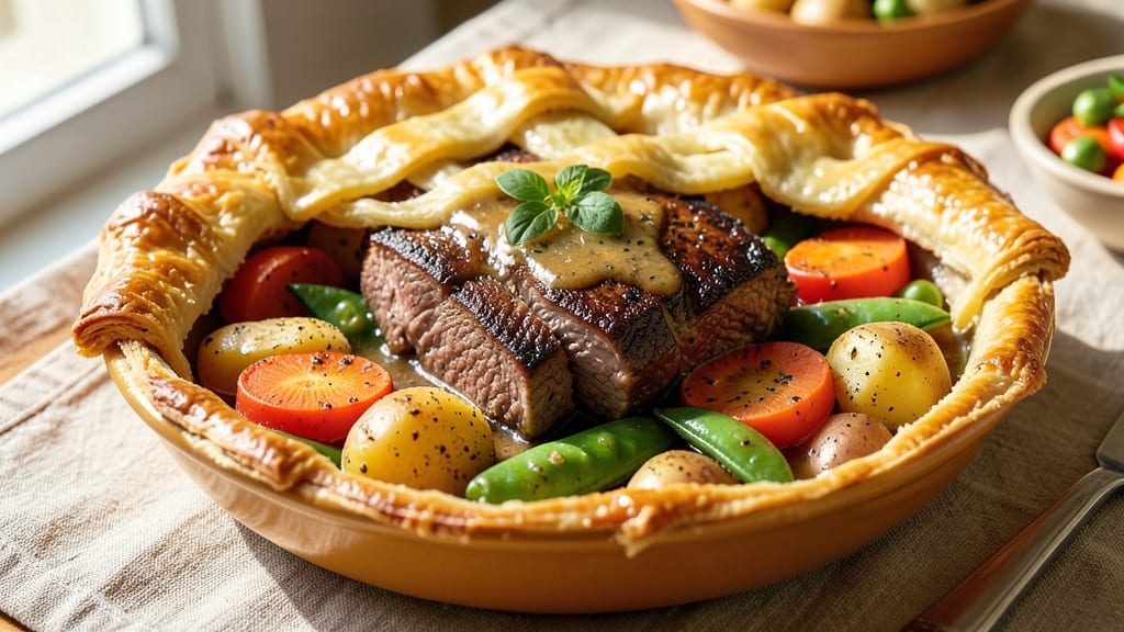 Beef and Vegetable Pie Recipe: Flaky Crust, Hearty Filling, One-Pan Magic
