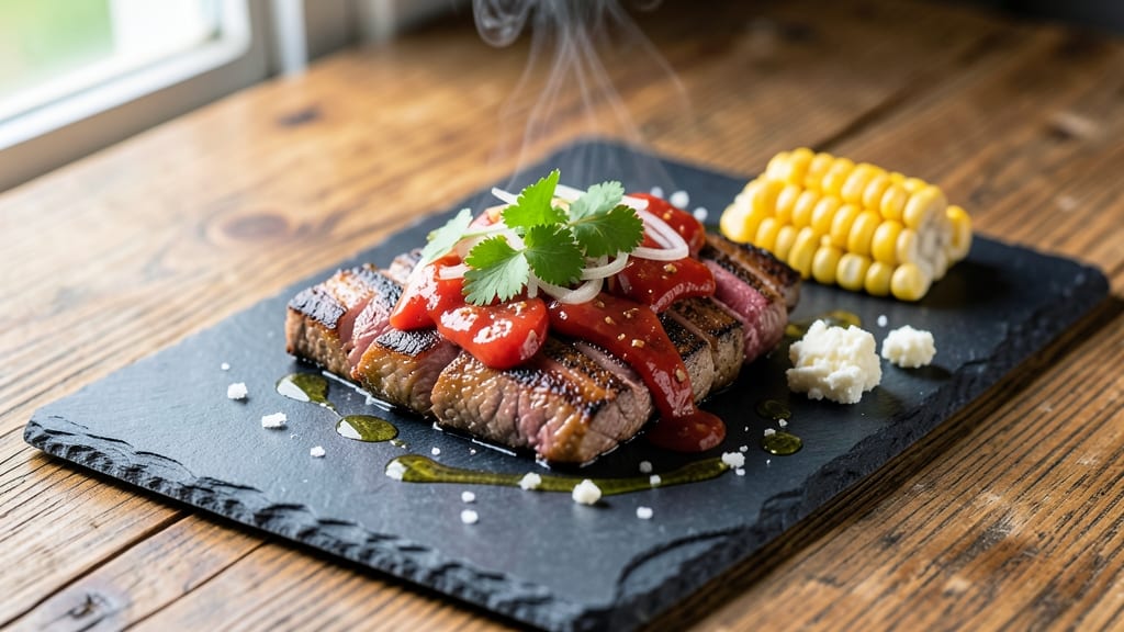 Beef Alambre Recipe: Crispy Tortilla-Crusted Beef with Tangy Tomato Cream