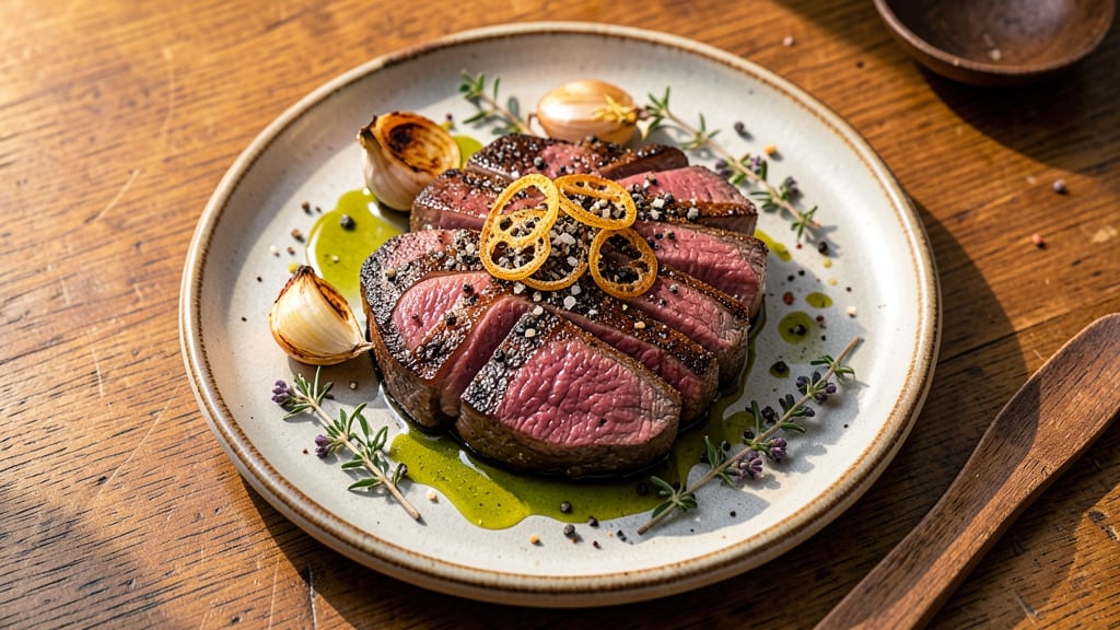 Angus Beef Sirloin Tip Steak Recipe: High-Heat Sear and Tenderizing Salt Cure